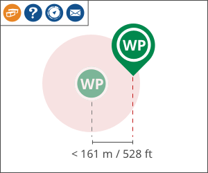 Hidden physical waypoint of a Multi-Cache, Mystery, Wherigo, or Letterbox Hybrid placed less than 161 m/528 ft away from a physical waypoint of a different geocache.