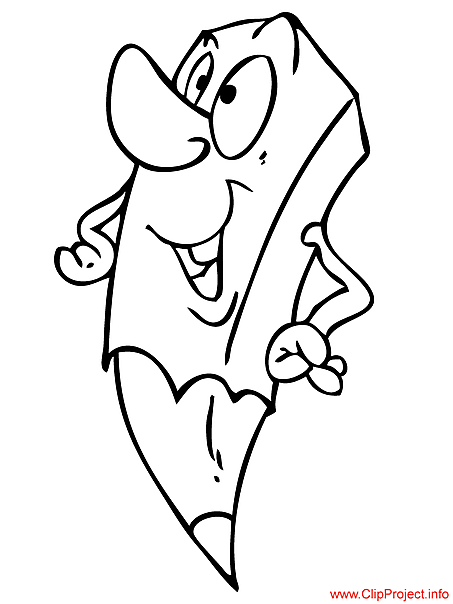 Pencil Cartoon Coloring Pages