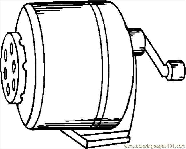 Pencil Sharpener Coloring Page