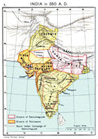 India History Map - 350