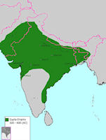 India History Map - 375 AD Gupta Empire