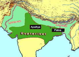 India History Map - 400 AD Gupta Empire