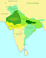 India History Map -  415 AD Gupta Empire