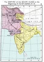 India History Map - 500