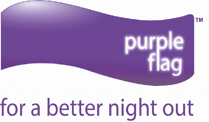 Purple flag logo