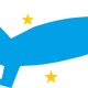 Blue Rocketship Vector Clipart