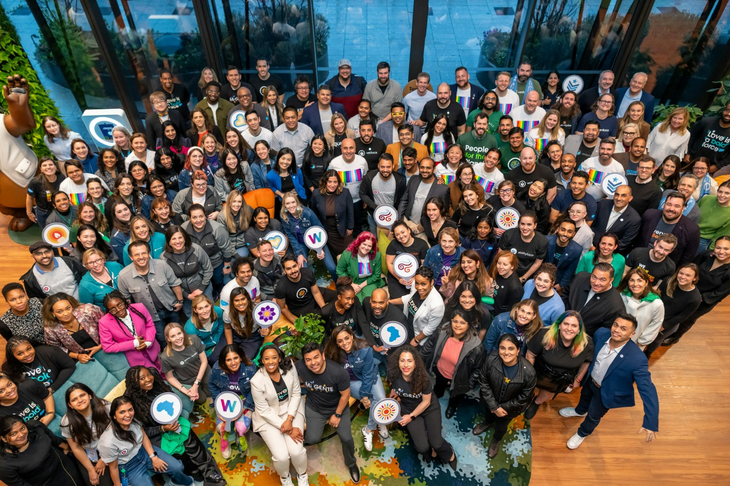 Welcome to Salesforce! A group of Salesforce Equality Group leaders gather together in Dublin for their annual summit. 