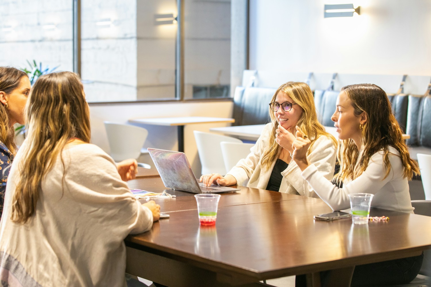 Women at Motive meeting at our SF office. 