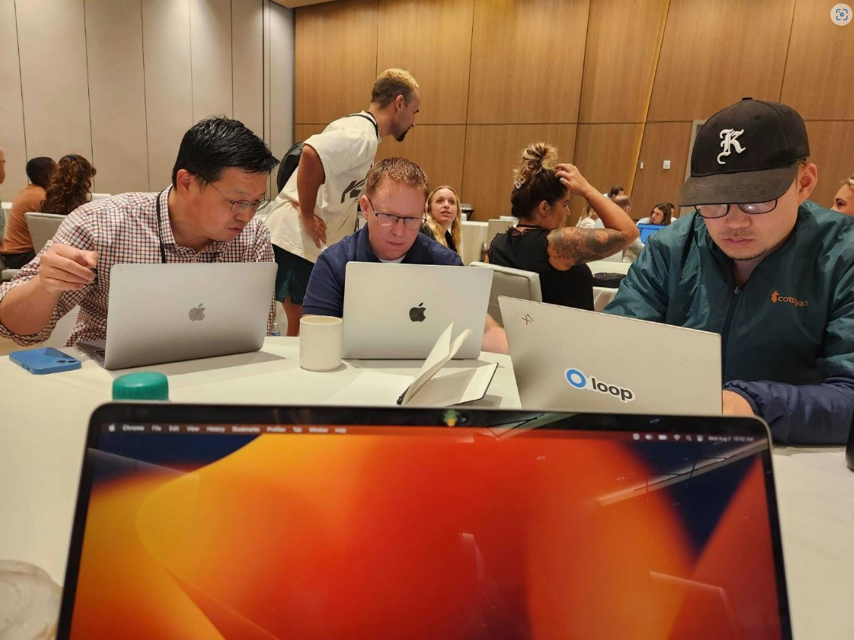 Lots of laptops. We're a tech company, after all!