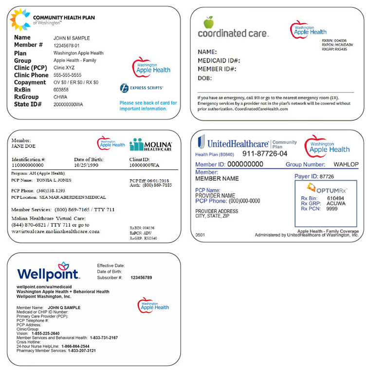 Manged care plan same member ID cards