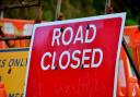 A road closure sign