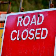 A road closure sign