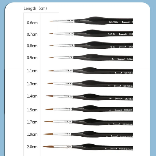 Paint Brush Set Round 11pc