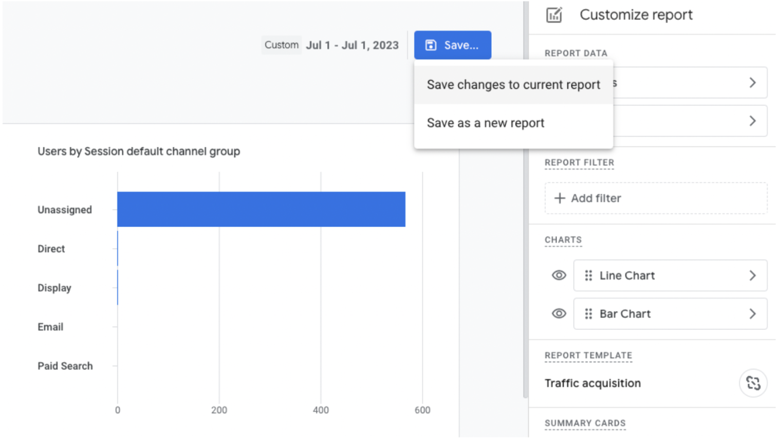 #Don’t forget to save your changes! (Via Google Analytics 4 demo account)