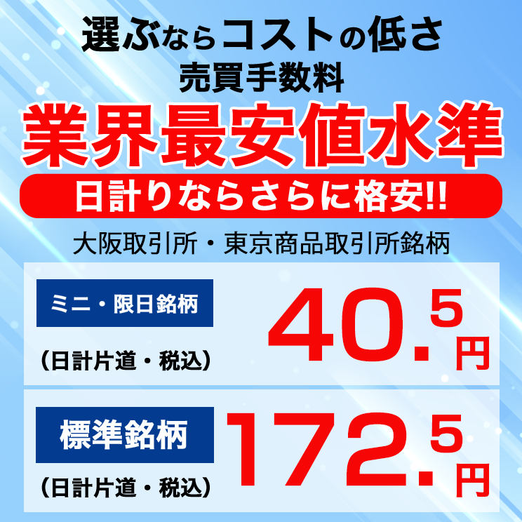 業界最安値水準手数料