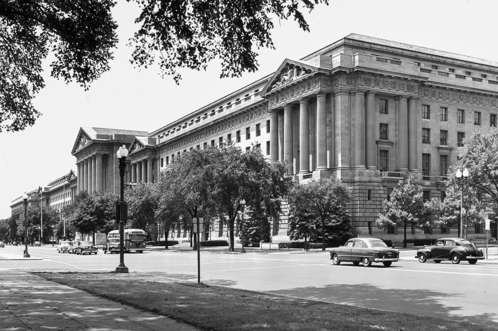 View of the Interstate Commerce Commission and Labor Department in Washington, DC, in the 1940s.