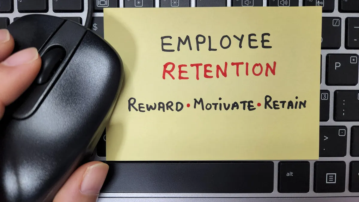 Employee Retention using means of rewards, staff benefits and motivational support.