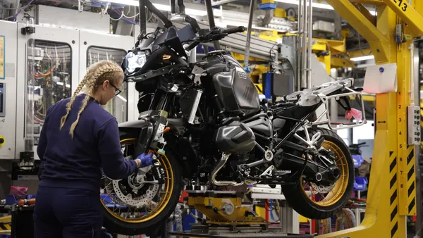 The trainee works on an electric-powered bike.