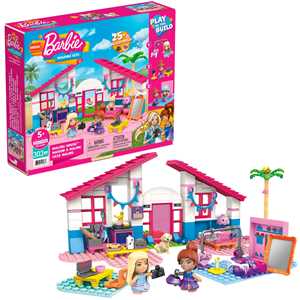 Giocattolo Mega Construx - Barbie Casa di Malibu, Gioco da costruzione con oltre 300 pezzi, 5+ Anni MEGA