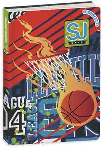 Cartoleria Diario 10 mesi, 2024-25 Datato Sj Gang Boy, rosso-blu pallone basket Sj Gang