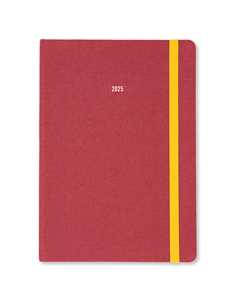 Cartoleria Agenda annuale 2025 Letts 12 Mesi, Raw A5 settimanale rosso - 21 x 14,8 cm Letts