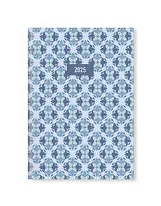 Cartoleria Agenda annuale 2025 Letts 12 Mesi, Morocco A5 settimanale Blu - 21 x 14,8 cm Letts