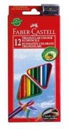 Cartoleria Astuccio cartone da 12 matite colorate triangolari Eco Faber-Castell