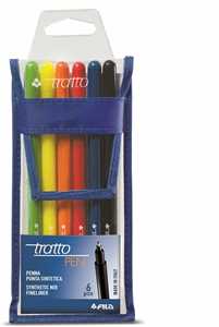 Cartoleria Pennarello Tratto Pen. Confezione 6 colori assortiti Tratto