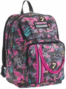 Cartoleria Zaino scuola Point Out Seven Camoulove Girl, Mystic Gray, 34 lt - 30 x 42 x 20 cm Seven