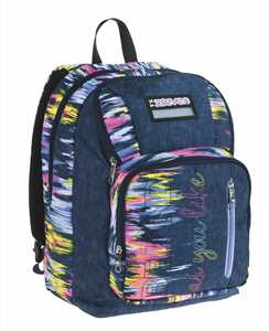 Cartoleria Zaino scuola Point Out Seven Virtual Girl, Blue Deep, 34 lt - 30 x 42 x 20 cm Seven