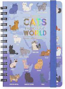 Cartoleria Agenda settimanale spiralata Legami 12 Mesi - 2025  - Small Weekly Spiral Bound Diary - Kitty Legami