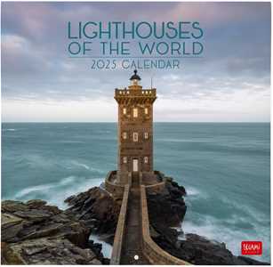 Cartoleria Calendario da Muro 2025 Legami - Lighthouses Of The World - 30 x 29 Legami