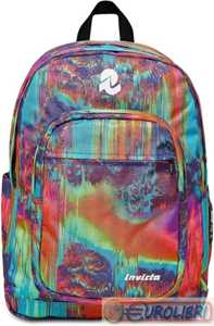 Cartoleria Zaino scuola Jelek Backpack Grs Invicta Fantasy, Digital Multicolor - 32 x 43 x 25 cm Invicta