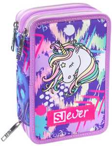 Cartoleria Astuccio 3 Zip Sj Gang Sj Ever Oneunicorn Girl, Cactus Flower Sj Gang