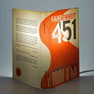 Idee regalo Lampada da tavolo, a forma di libro, Fahrenheit 451 - Ray Bradbury Abat Book