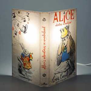 Idee regalo Lampada da tavolo, a forma di libro, Alice nel paese delle meraviglie - Lewis Carroll Abat Book