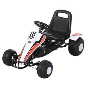 Giocattolo HomCom Gokart a pedale per bambini 3-8anni seduta regolabile in metallo plastica HomCom