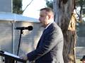 Jason Economidis at the Appin mine disaster memorial service in 2020. Picture by Robert Peet