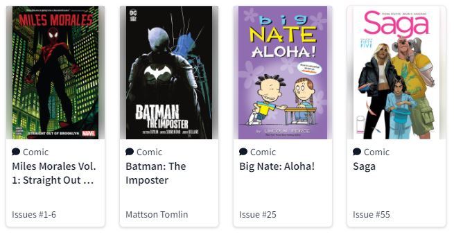 Hoopla e-Comic Cover Examples