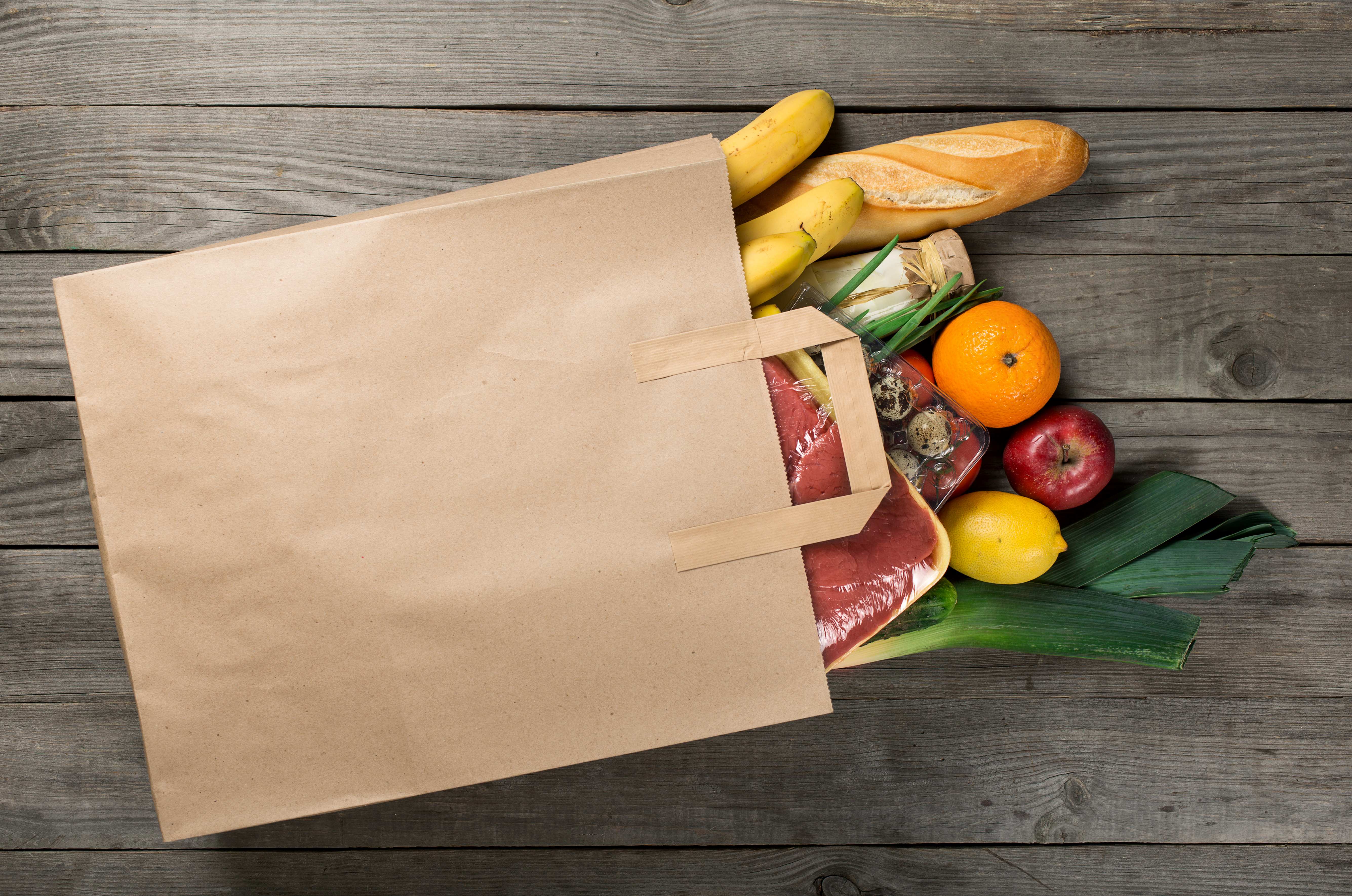 bag with food