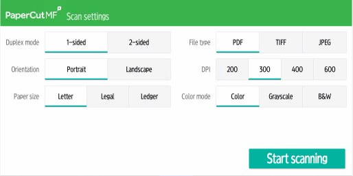 MFD Second Screen - Print Settings