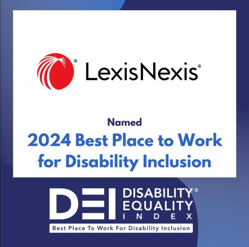 LexisNexis Recognized as a Best Place to Work for Disability Inclusion