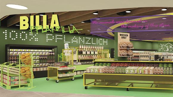 Billa entfesselt mit dem Wiener Vegan-Store "Pflanzilla" pure Pflanzenkraft. 2.500 Artikel auf gut 200 Quadratmetern.
