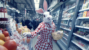 Ob dieser Hase Frank heißt? Den Edeka-Hasen zeigen wir im Beitrag. 