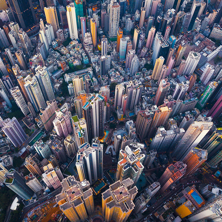 Aerial view of Hong Kong 