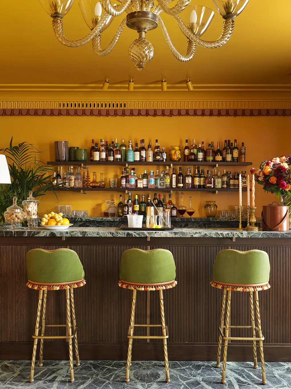 The bar at The Italian Room at Mount St. Restaurant