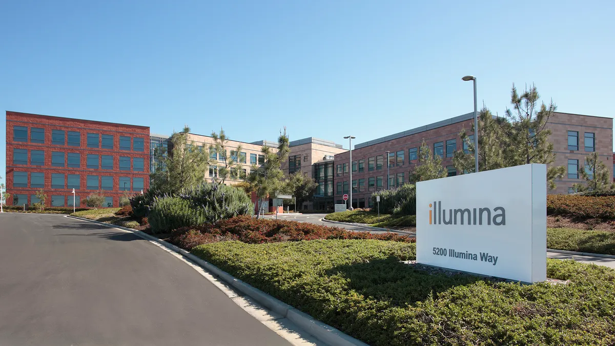 The entrance to Illumina's San Diego campus.