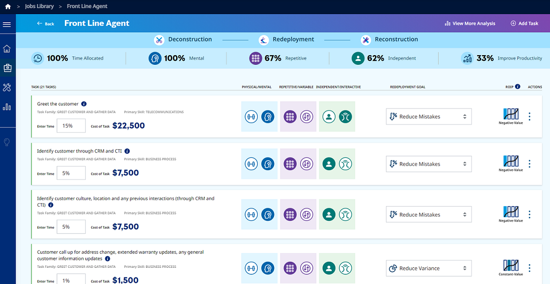 Screenshot of Workday deconstruct screen