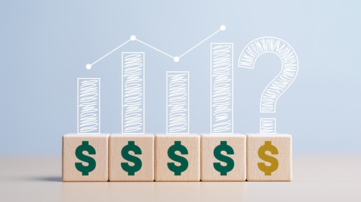 hand drawn chart depicting money growth