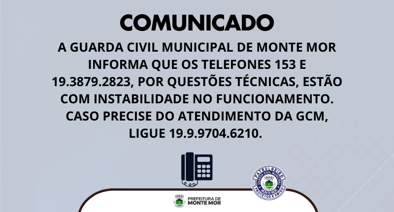 Comunicado: 153 GCM